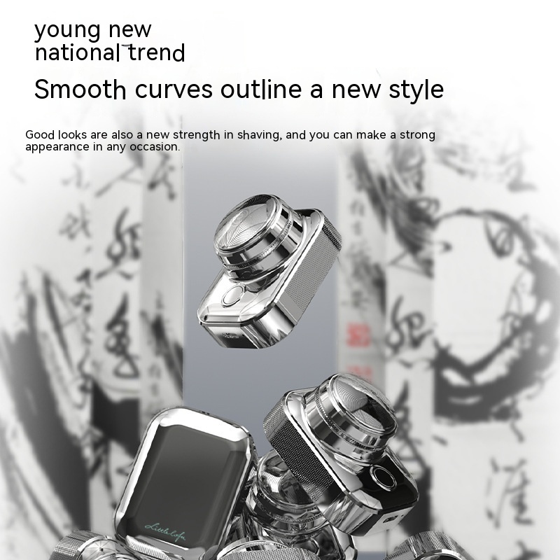 Shaver Electric Mini Shaver Fully Washable Portable Shaver - Image 3