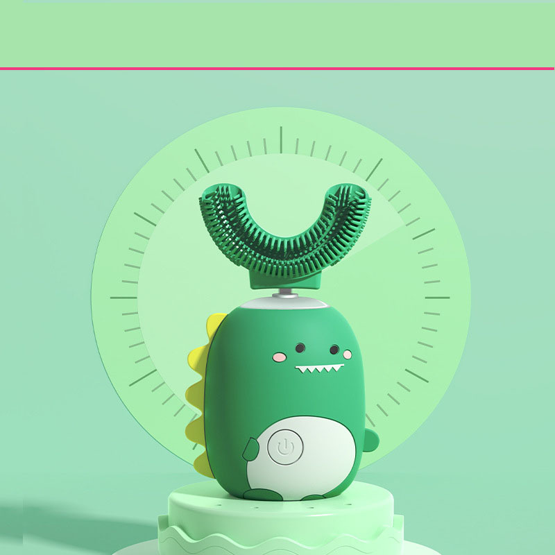 U-Shaped Children's Electric Toothbrush Soft Bristles Waterproof Automatic Ultrasonic Teeth Tooth Brush Cartoon Pattern - Image 4