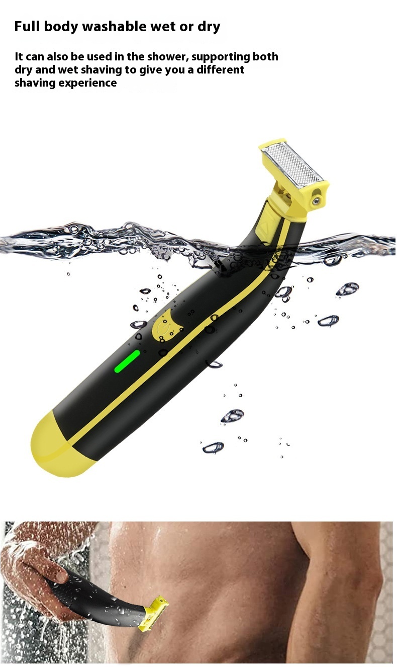 Men's Shaver USB Charging Fully Washable Shaver Leg Hair Facial Electric Shaver - Image 10