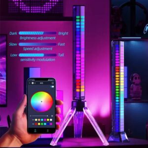 RGB Sound Pickup Lamp LED Atmosphere Lights Music Sync Muticolor Music Rhythm Light For Party Esports Room Automobile Decoration