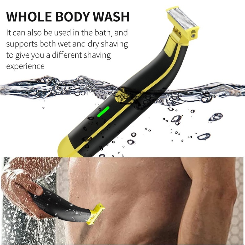 Men's Shaver USB Charging Fully Washable Shaver Leg Hair Facial Electric Shaver - Image 4