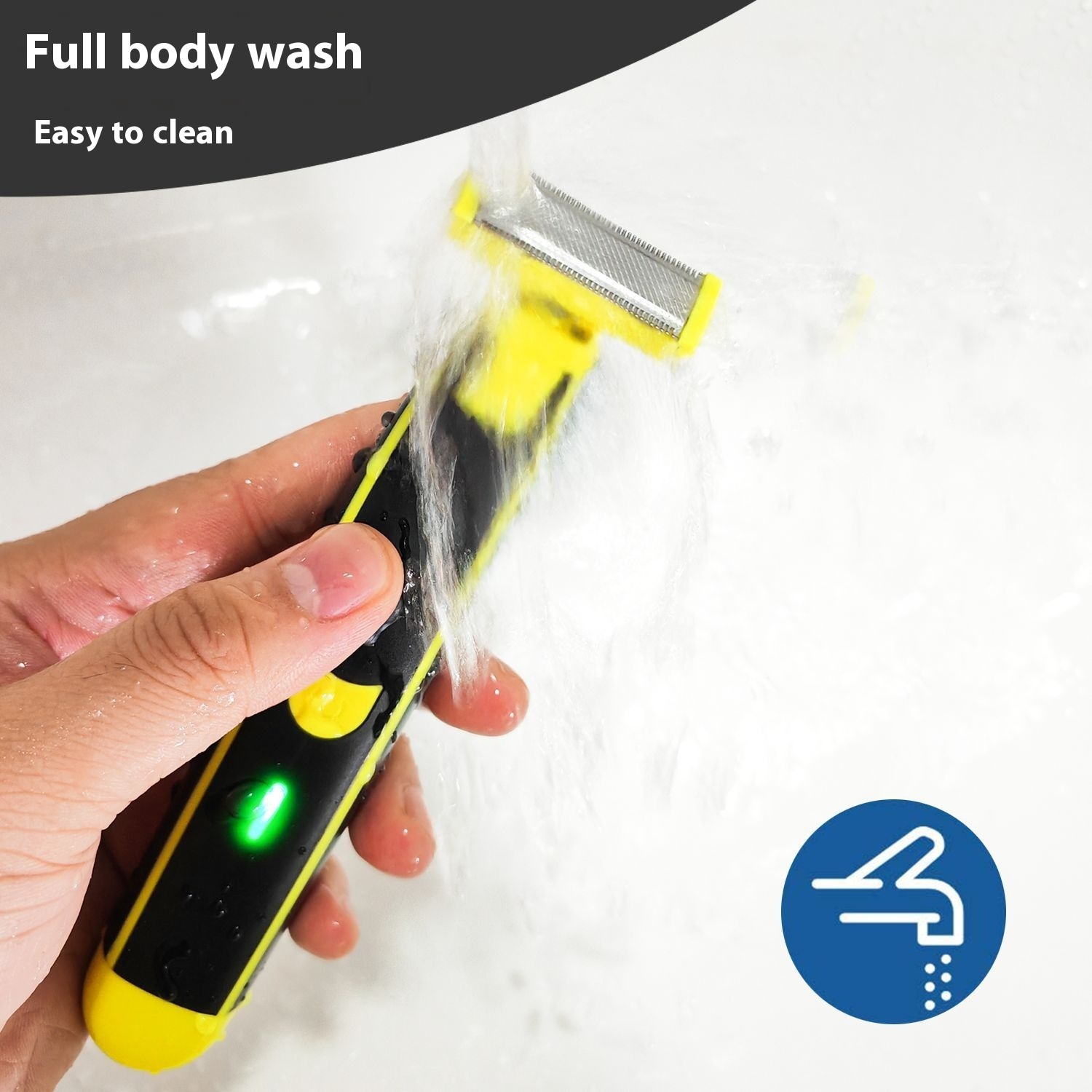 Men's Shaver USB Charging Fully Washable Shaver Leg Hair Facial Electric Shaver - Image 2