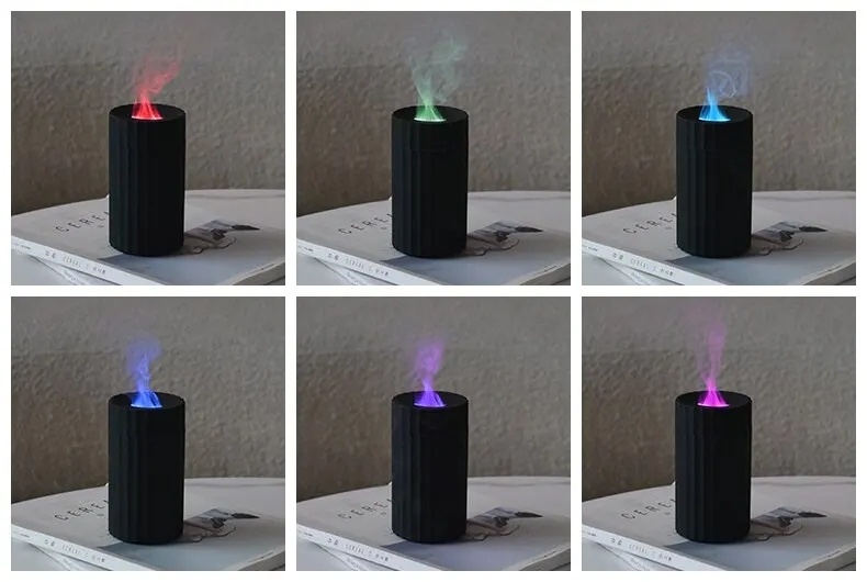 Air Humidifier With Flame Effect Essential Oil Diffuser Quiet Aroma Diffuser Home Fragrances Car Refresh - Image 4