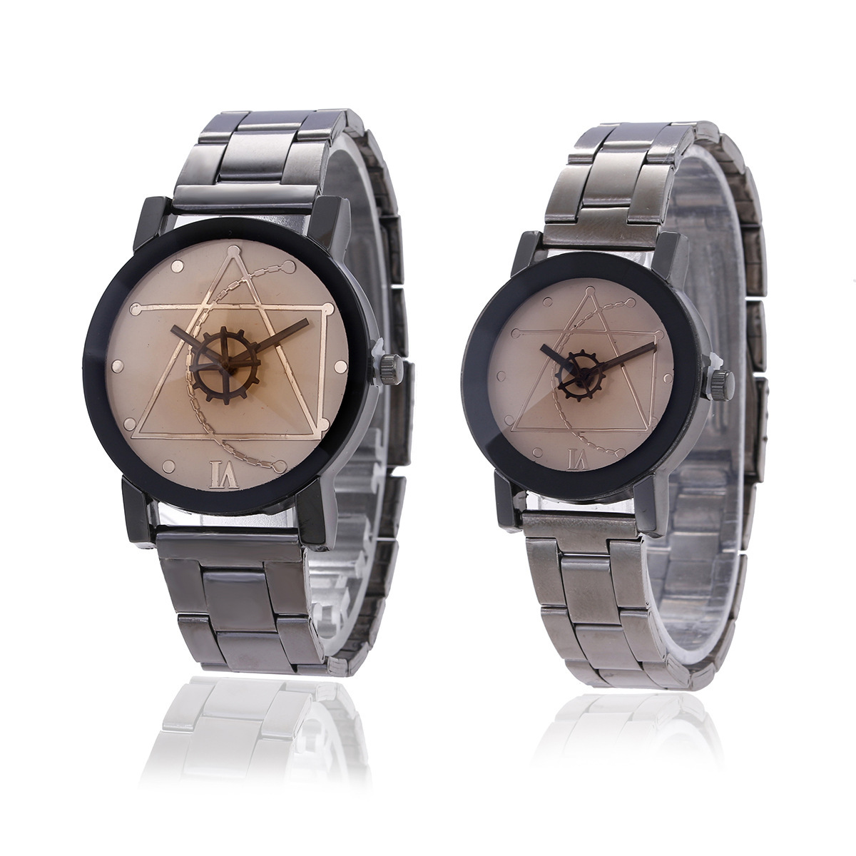 Compass Steel Band Gear Pointer Dial Men's And Women's Quartz Watches - Image 4