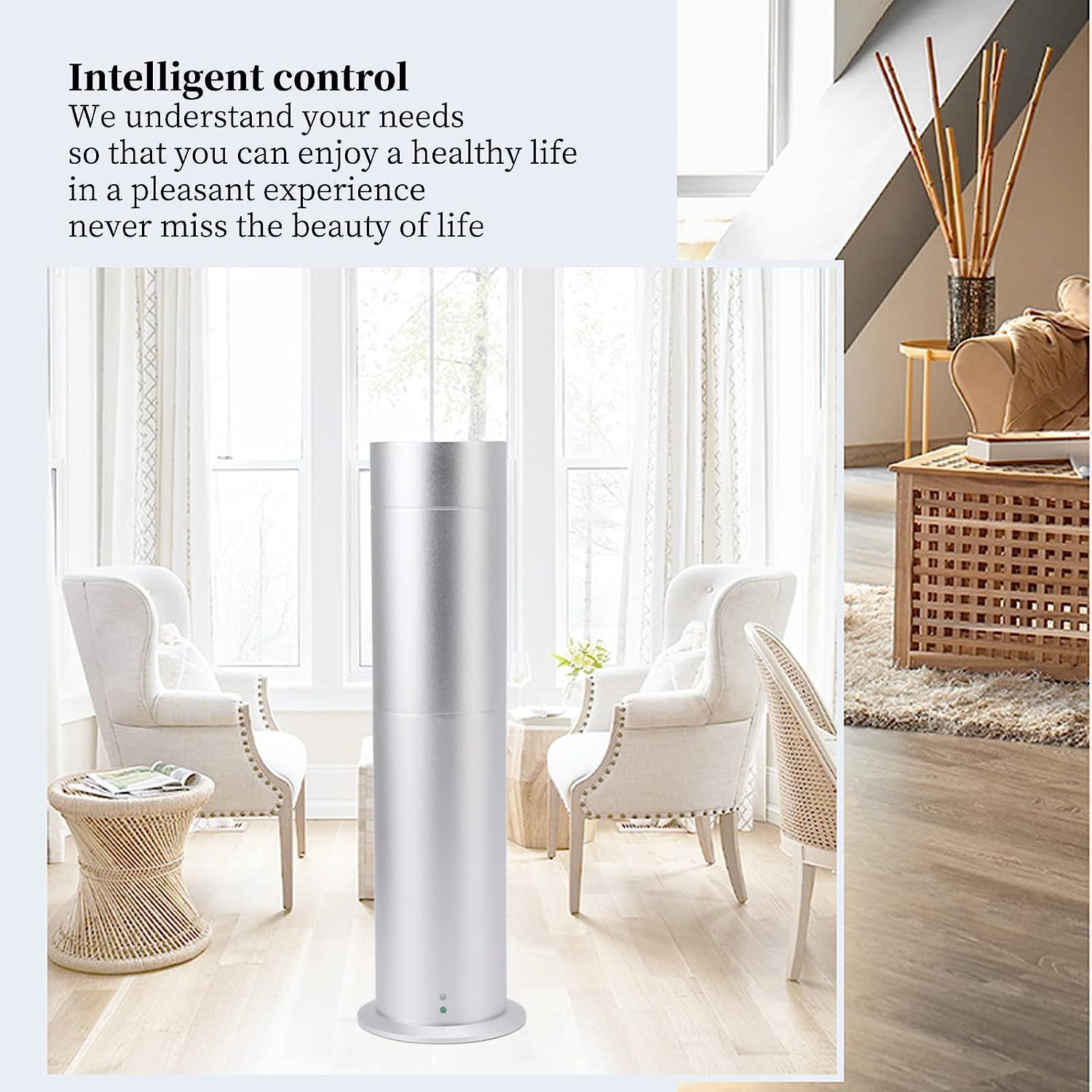 Black Aluminum Aroma Diffuser Remote Control Automatic Scent Diffuser - Image 3